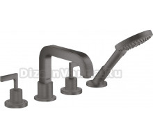 Смеситель Axor Citterio 39446340 на борт ванны, шлифованный черный