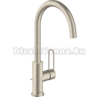 Смеситель Axor Uno 38036820 для раковины, шлифованный никель