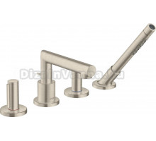 Смеситель Axor Uno 45444820 на борт ванны, шлифованный никель