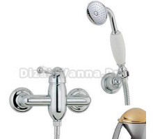 Смеситель Bandini Antico 858820KO00 для душа, хром-золото/ручка Swarowski Antico