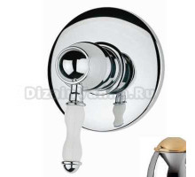 Смеситель Bandini Antico 854620KO00 для душа, ручка керамическая Antico, хром-золото