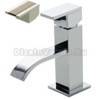 Смеситель Bandini Ice Cube 2 750120SN03LT для раковины, матовый никель/ручка тик