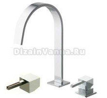 Смеситель Bandini Ice Cube 2 750920SN05LT для раковины, матовый никель/ручка тик