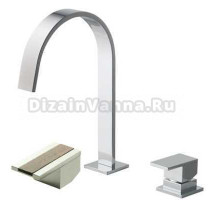 Смеситель Bandini Ice Cube 2 750920SN03LT для раковины, матовый никель/ручка тик