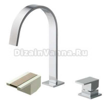 Смеситель Bandini Ice Cube 2 750920PN03LR для раковины, никель/ручка белый дуб