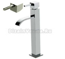 Смеситель Bandini Ice Cube 2 750320SN05LW для раковины, матовый никель/ручка венге