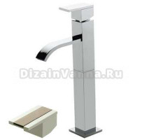 Смеситель Bandini Ice Cube 2 7503200003LR для раковины, хром/ручка белый дуб