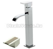 Смеситель Bandini Ice Cube 2 750320SN03LT для раковины, никель/ручка тик