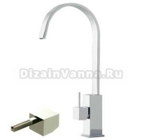 Смеситель Bandini Ice Cube 2 750220SN05LR для раковины, никель/ручка белый дуб