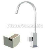 Смеситель Bandini Ice Cube 2 750220SN04LT для раковины, никель/ручка тик