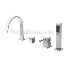 Смеситель Bandini Ice Cube 2 766340PN05 для ванны/душа, никель/ручка без вставок