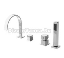 Смеситель Bandini Ice Cube 2 766340SN04 для ванны/душа, матовый никель/ручка без вставок