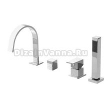 Смеситель Bandini Ice Cube 2 766340SN03 для ванны/душа, Матовый никель/ручка без вставок