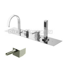 Смеситель Bandini Ice Cube 2 766140SN05LT для ванны/душа, никель/ручка тик