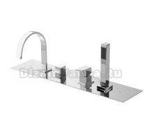 Смеситель Bandini Ice Cube 2 766140PN03 для ванны/душа, никель/ручка без вставки