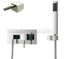 Смеситель Bandini Ice Cube 2 754520PN00LT для душа, никель/ручка тик