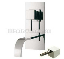 Смеситель Bandini Ice Cube 2 751220SN05LT для раковины, матовый никель/ручка тик
