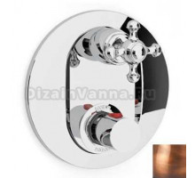 Смеситель термостатический Bandini Antico 824920JJ06D для ванны/душа, ручка крестик Antica, медь
