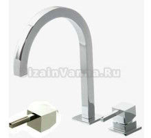 Смеситель Bandini Ice Cube 7507200000LR для раковины, хром/ручка белый дуб