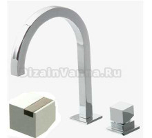Смеситель Bandini Ice Cube 7507200001LR для раковины, хром/ручка белый дуб