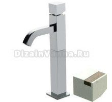 Смеситель Bandini Ice Cube 7503200001LT для раковины, хром/ручка тик