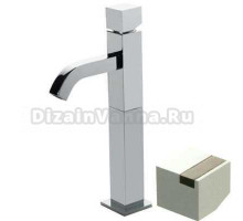 Смеситель Bandini Ice Cube 750320SN01LR для раковины, матовый никель/ручка белый дуб