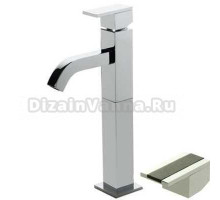 Смеситель Bandini Ice Cube 750320SN02LW для раковины, матовый никель/ручка венге