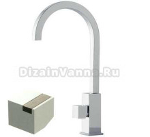 Смеситель Bandini Ice Cube 7502200001LR для раковины, хром/ручка белый дуб