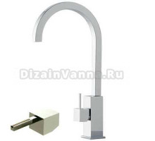 Смеситель Bandini Ice Cube 7502200000LR для раковины, хром/ручка белый дуб