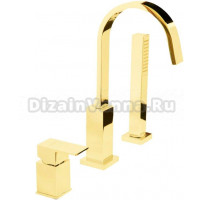 Смеситель Cezares Unika BVD3-03/24 на борт ванны, золото