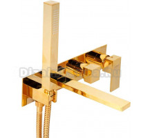 Смеситель Cezares Unika VDM2-03/24 С ВНУТРЕННЕЙ ЧАСТЬЮ, для ванны с душем, золото