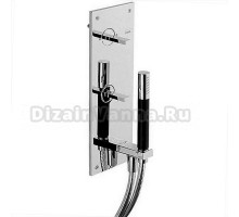 Встраиваемый однорычажный смеситель Cisal Wave с переключателем на 2 положения, вывод с держателем, ручная лейка, шланг, цвет хром