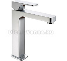 Смеситель Cisal Cubic однорычажный для раковины на 1 отверстие,высокий h150 мм,без донного клапана, цвет хром