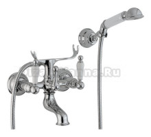 Смеситель Cisal Arcana Toscana настенный для ванны/душа с ручной лейкой, держателем и шлангом, хром