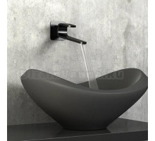 Смеситель Cisal Kawa для раковины на 1 отверстие из стены,излив 215-245 мм, цвет черный