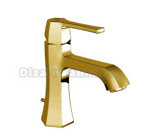 Смеситель Cisal Cherie однорычажный для раковины на 1 отверстие с донным клапаном, цвет золото