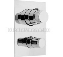 Встраиваемый термостатический смеситель Cisal Less с переключателем на 3 положения, цвет хром
