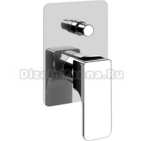 Встраиваемый однорычажный смеситель Cisal Cubic для ванны/душа, цвет хром