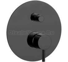 Однорычажный смеситель Cisal Less New для ванны/душа, цвет черный матовый