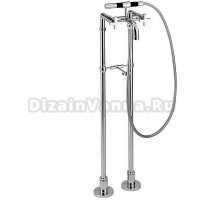Смеситель Cisal Barcelona напольный для ванны с ручной лейкой, держателем, шлангом 150 см, хром