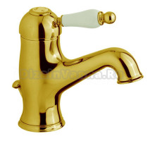 Смеситель Cisal Arcana Empress однорычажный для раковины на 1 отверстие с донным клапаном, цвет золото