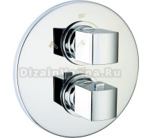 Встраиваемый термостатический смеситель Cisal Roadster с переключателем на 3 положения, цвет хром