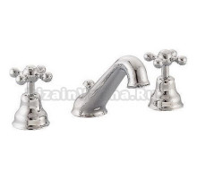 Смеситель Cisal Arcana Ceramic для раковины на 3 отверстия с донным клапаном, цвет хром