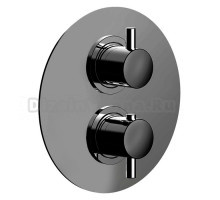 Термостатический смеситель Cisal Less New с переключателем на 2 положения, цвет черный матовый