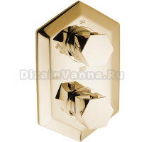 Встраиваемый термостатический смеситель Cisal Cherie с переключателем на 3 положения, цвет Antique Gold