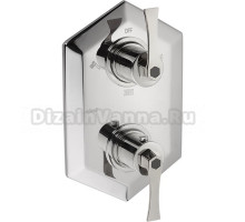 Встраиваемый термостатический смеситель Cisal Cherie с переключателем на 3 положения, цвет хром/черный матовый