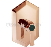 Однорычажный смеситель Cisal Cherie для душа, цвет золото розовое/черный матовый