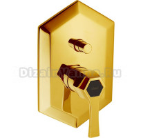 Однорычажный смеситель Cisal Cherie для ванны/душа, цвет золото/черный матовый