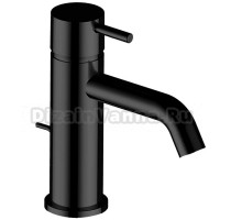 Смеситель Cisal Less New однорычажный для раковины на 1 отверстие с донным клапаном, цвет черный матовый