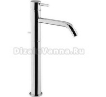 Смеситель Cisal Less Minimal однорычажный для раковины на 1 отверстие, высокий h220 мм,излив 160 мм,с донным клапаном, цвет хром